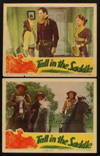 1f985 TALL IN THE SADDLE 2 LCs '44 great images of John Wayne & pretty Ella Raines!
