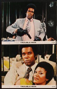 1f566 TROUBLE MAN 8 color 11x14 stills '72 Robert Hooks, one cat who plays like an army!