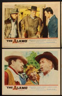 1f043 ALAMO 8 LCs '60 Laurence Harvey as Travis, Widmark as Jim Bowie, John Wayne!