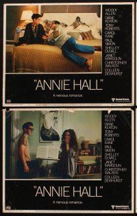 1f059 ANNIE HALL 8 LCs '77 Woody Allen, Diane Keaton & Shelley Duvall, a nervous romance!