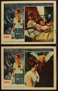 1f756 BLOOD & ROSES 4 LCs '61 close up of Annette Vadim & Elsa Martinelli holding each other!