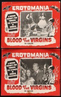 1f757 BLOOD DEMON 4 LCs R70s horrific wickedness & erotomania, Blood of the Virgins,Christopher Lee!
