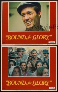 1f839 BOUND FOR GLORY 3 LCs '76 great images of David Carradine as folk singer Woody Guthrie!