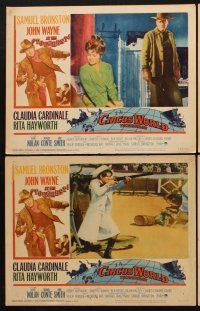 1f132 CIRCUS WORLD 8 LCs '65 big John Wayne, Claudia Cardinale, Rita Hayworth!