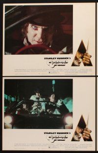1f134 CLOCKWORK ORANGE 8 LCs '72 Stanley Kubrick classic, great images of Malcolm McDowell!
