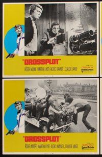 1f144 CROSSPLOT 8 LCs '70 spy Roger Moore had to stop a murder and someone had to stop him!