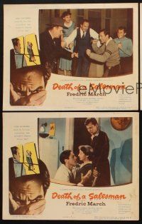 1f849 DEATH OF A SALESMAN 3 LCs '52 Fredric March, Kevin McCarthy & Cameron Mitchell!