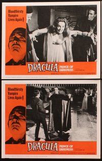 1f177 DRACULA PRINCE OF DARKNESS 8 LCs '66 great images of vampire Christopher Lee!