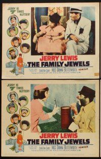 1f203 FAMILY JEWELS 8 LCs '65 Jerry Lewis is seven times nuttier in seven roles, wacky images!
