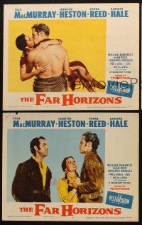 1f852 FAR HORIZONS 3 LCs '55 Charlton Heston & Fred MacMurray as Lewis & Clark + Donna Reed!
