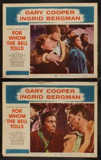 1f223 FOR WHOM THE BELL TOLLS 8 LCs R57 Gary Cooper & Ingrid Bergman, Hemingway classic!
