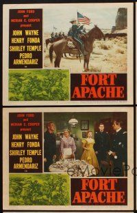 1f733 FORT APACHE 5 LCs '48 cavalry officer John Wayne, Henry Fonda, Shirley Temple, John Ford