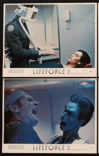 1f338 LIFEFORCE 8 LCs '85 Tobe Hooper directed, space vampire, wild sci-fi horror!