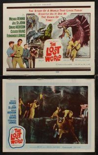 1f346 LOST WORLD 8 LCs '60 Michael Rennie battles dinosaurs in the Amazon Jungle!