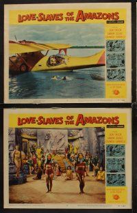 1f641 LOVE-SLAVES OF THE AMAZONS 7 LCs '57 Gianna Segale, sexy barely-dressed female natives!