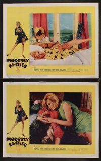 1f374 MODESTY BLAISE 8 LCs '66 sexiest female secret agent Monica Vitti, Terence Stamp!