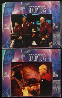 1f708 STAR TREK: GENERATIONS 6 LCs '94 Patrick Stewart as Picard, William Shatner as Kirk!