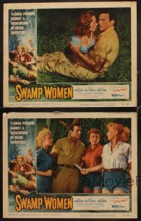 1f815 SWAMP WOMEN 4 LCs '56 Marie Windsor, Beverly Garland & Mike Connors in Louisiana Bayou!