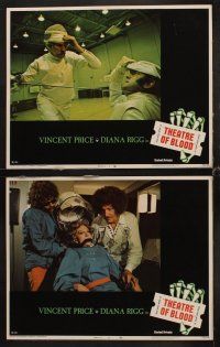 1f545 THEATRE OF BLOOD 8 LCs '73 great images of psychotic actor Vincent Price!