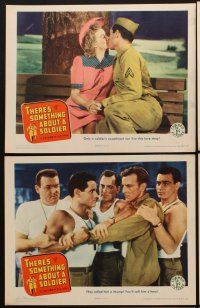 1f711 THERE'S SOMETHING ABOUT A SOLDIER 6 LCs '44 Evelyn Keyes between Bruce Bennett & Tom Neal!