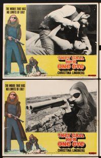 1f748 THEY CALL HER ONE EYE 5 LCs '74 wild cult classic, Christina Lindberg in the title role!