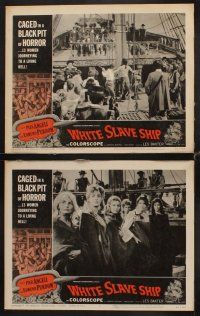 1f602 WHITE SLAVE SHIP 8 LCs '62 L'ammutinamento, sexy women caged in a black pit of horror!