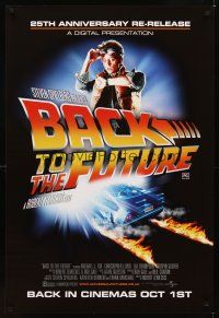 1g061 BACK TO THE FUTURE advance DS English 1sh R10 Robert Zemeckis, Michael J. Fox & Delorean!