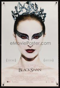 1g085 BLACK SWAN advance DS 1sh '10 Natalie Portman, wild image of wing-eyed dancer!