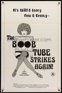 1g098 BOOB TUBE STRIKES AGAIN 1sh '77 wild art from zany sex-soap opera!