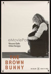 1g107 BROWN BUNNY heavy stock white style 1sh '03 Vincent Gallo, Sevigny, controversial sex movie!