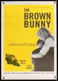 1g108 BROWN BUNNY heavy stock yellow style 1sh '03 Vincent Gallo, Sevigny, controversial sex movie!