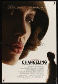 1g123 CHANGELING DS 1sh '08 extreme close-up of Angelina Jolie, Clint Eastwood directed!