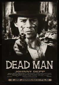 1g172 DEAD MAN 1sh '96 great image of Johnny Depp pointing gun, Jim Jarmusch weird western!