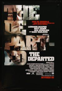 1g185 DEPARTED advance 1sh '06 Leonardo DiCaprio, Matt Damon, Martin Scorsese!
