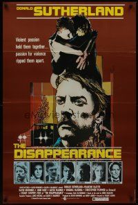 1g198 DISAPPEARANCE 1sh '77 Donald Sutherland, Francine Racette, violent passion!