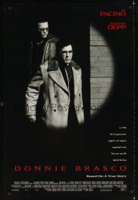1g202 DONNIE BRASCO DS 1sh '97 Al Pacino is betrayed by undercover cop Johnny Depp!
