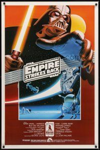 1g221 EMPIRE STRIKES BACK Kilian 1sh R90 George Lucas sci-fi classic, cool art of Vader by Noble!