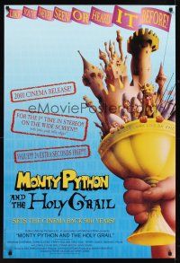 1g489 MONTY PYTHON & THE HOLY GRAIL English 1sh R01 Terry Gilliam, John Cleese, wacky art!