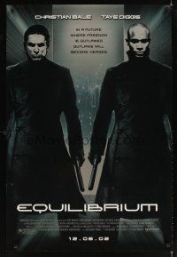 1g224 EQUILIBRIUM advance 1sh '02 Christian Bale & Diggs in a future where freedom is outlawed!