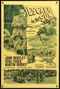 1g229 ESCAPE IN THE SUN 1sh '56 great images of English big game hunters in Africa!