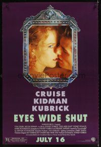 1g237 EYES WIDE SHUT advance DS 1sh '99 Kubrick, romantic c/u of Tom Cruise & Nicole Kidman!