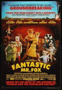 1g242 FANTASTIC MR. FOX advance DS 1sh '09 Wes Anderson stop-motion, George Clooney, Meryl Streep!