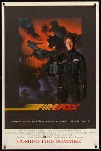1g254 FIREFOX advance 1sh '82 cool Charles deMar art of killing machine Clint Eastwood!