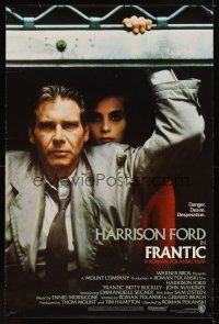 1g267 FRANTIC advance 1sh '88 directed by Roman Polanski, Harrison Ford & Emmanuelle Seigner!