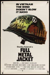 1g279 FULL METAL JACKET advance 1sh '87 Stanley Kubrick bizarre Vietnam War movie!