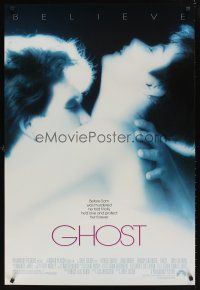 1g287 GHOST DS 1sh '90 classic Patrick Swayze & Demi Moore romantic close up!