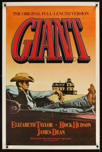1g288 GIANT 1sh R83 James Dean, Elizabeth Taylor, Rock Hudson, directed by George Stevens!