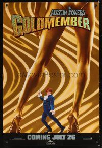 1g291 GOLDMEMBER foil title teaser DS 1sh '02 Mike Meyers as Austin Powers, sexy legs!