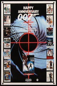 1g306 HAPPY ANNIVERSARY 007 TV 1sh '87 25 years of James Bond, cool image of all 007 posters!