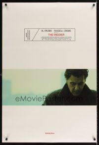 1g368 INSIDER advance DS 1sh '99 Michael Mann, cool close-up of Al Pacino!